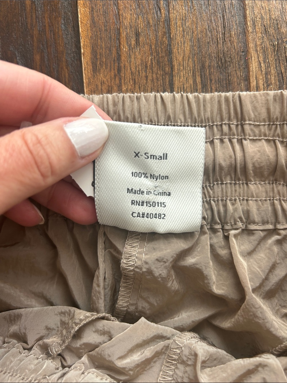 Varley Women's Athletic Shorts - Taupe with White Drawstring - Picture 3 of 6